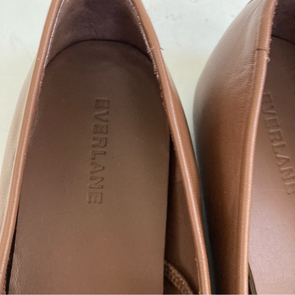 Everlane The Day Mary Jane Flats Shoes Rum Soft Leather 9 Brown - Picture 7 of 13